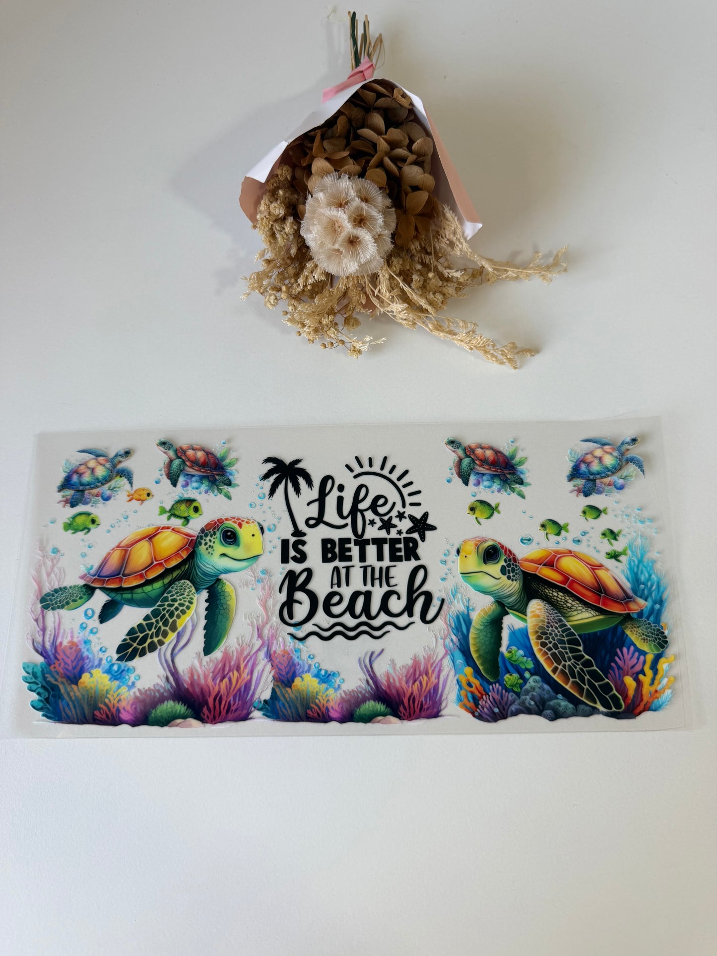 Life is better at the beach uv dtf wrap