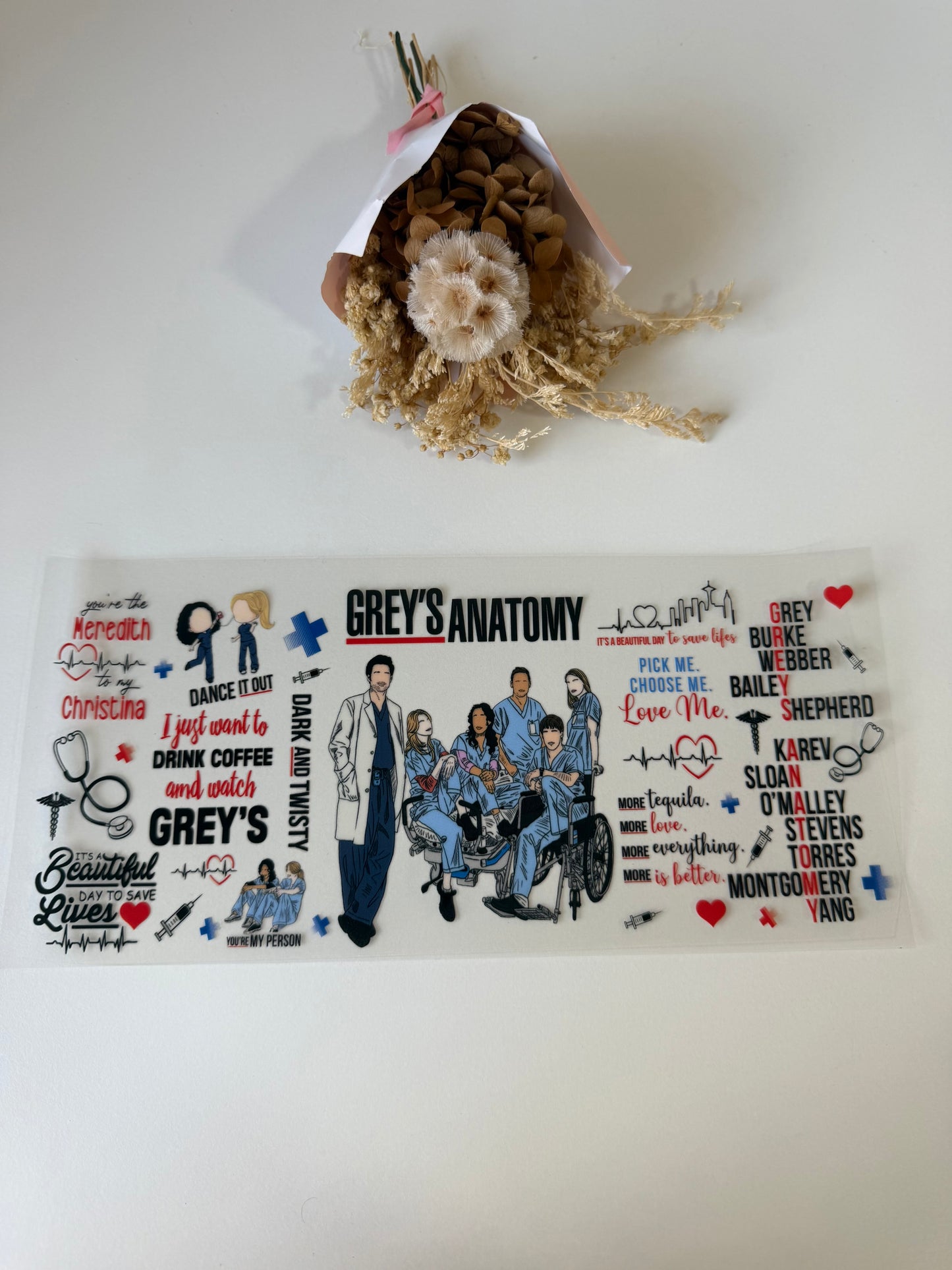 Greys uv dtf wrap