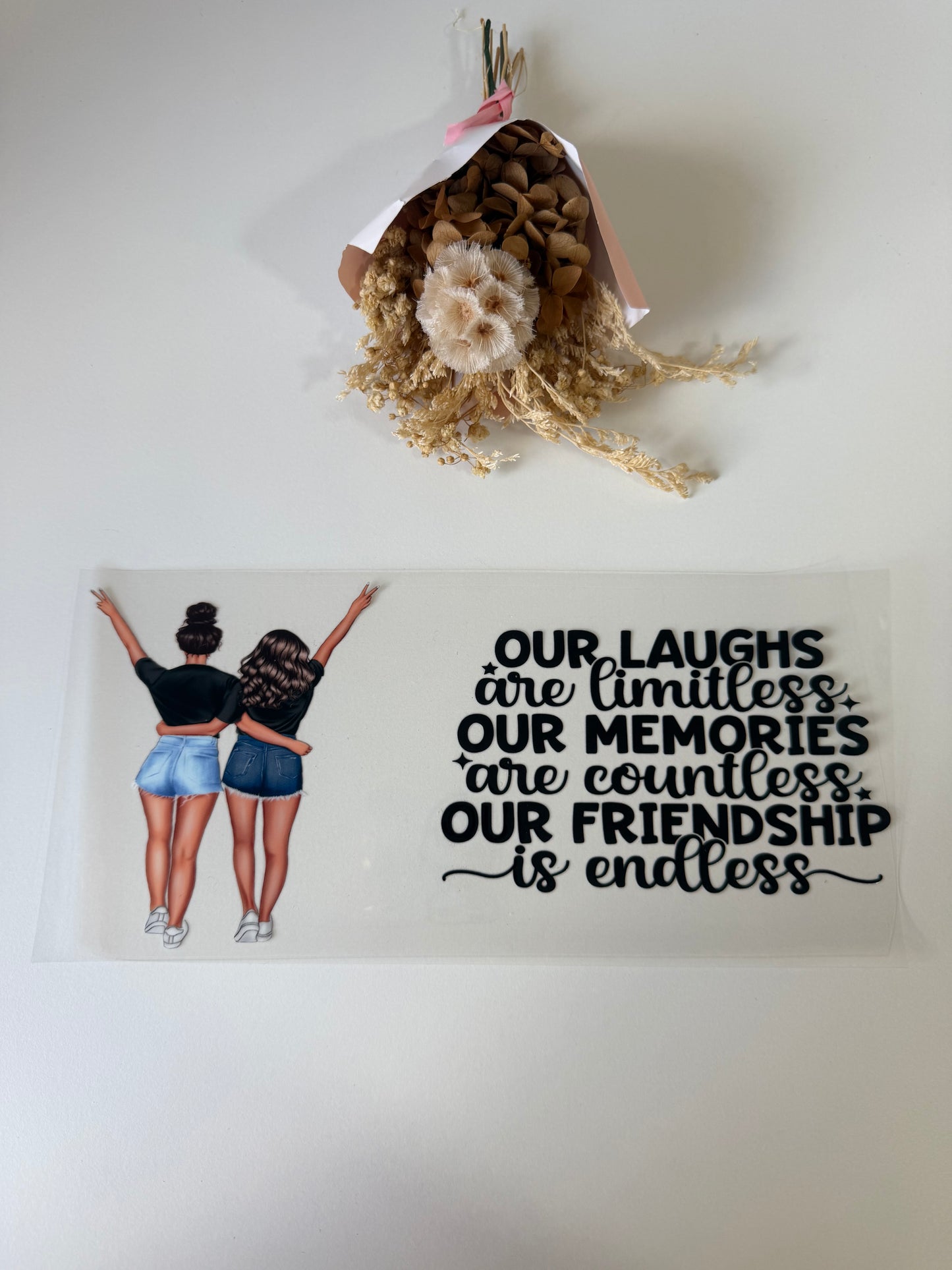 Friendship is endless uv dtf wrap