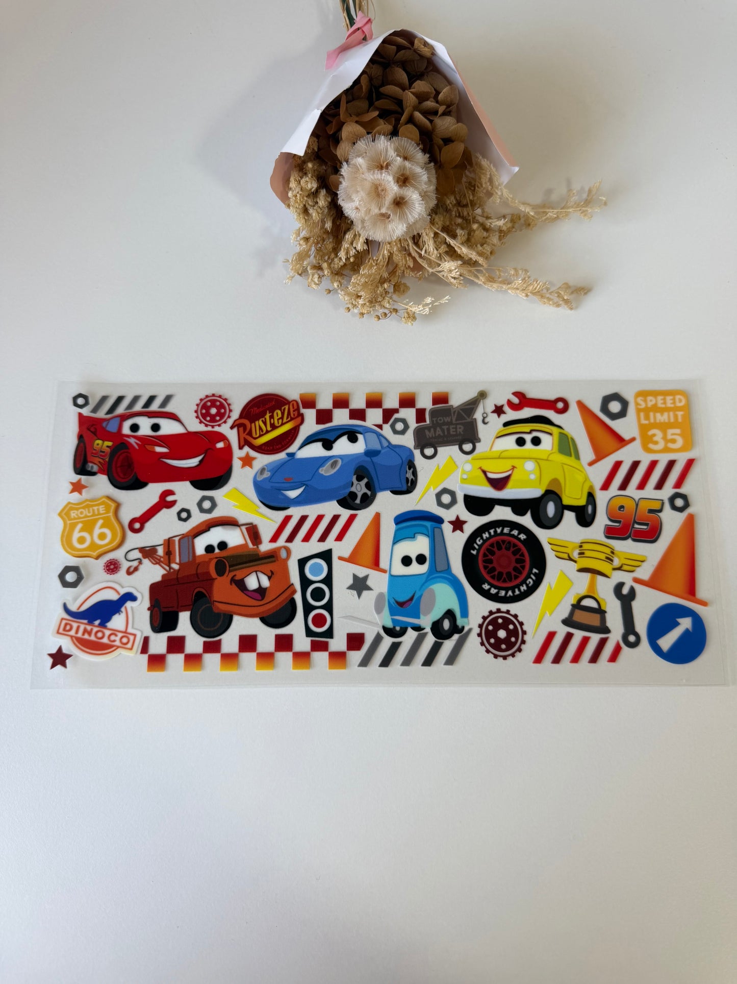 Cars 4 uv dtf wrap