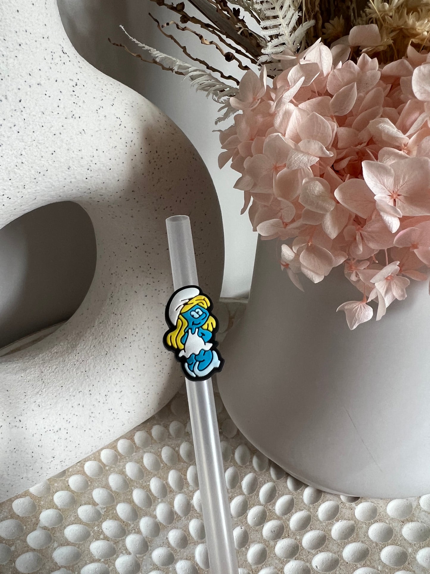 Smurfs straw charm