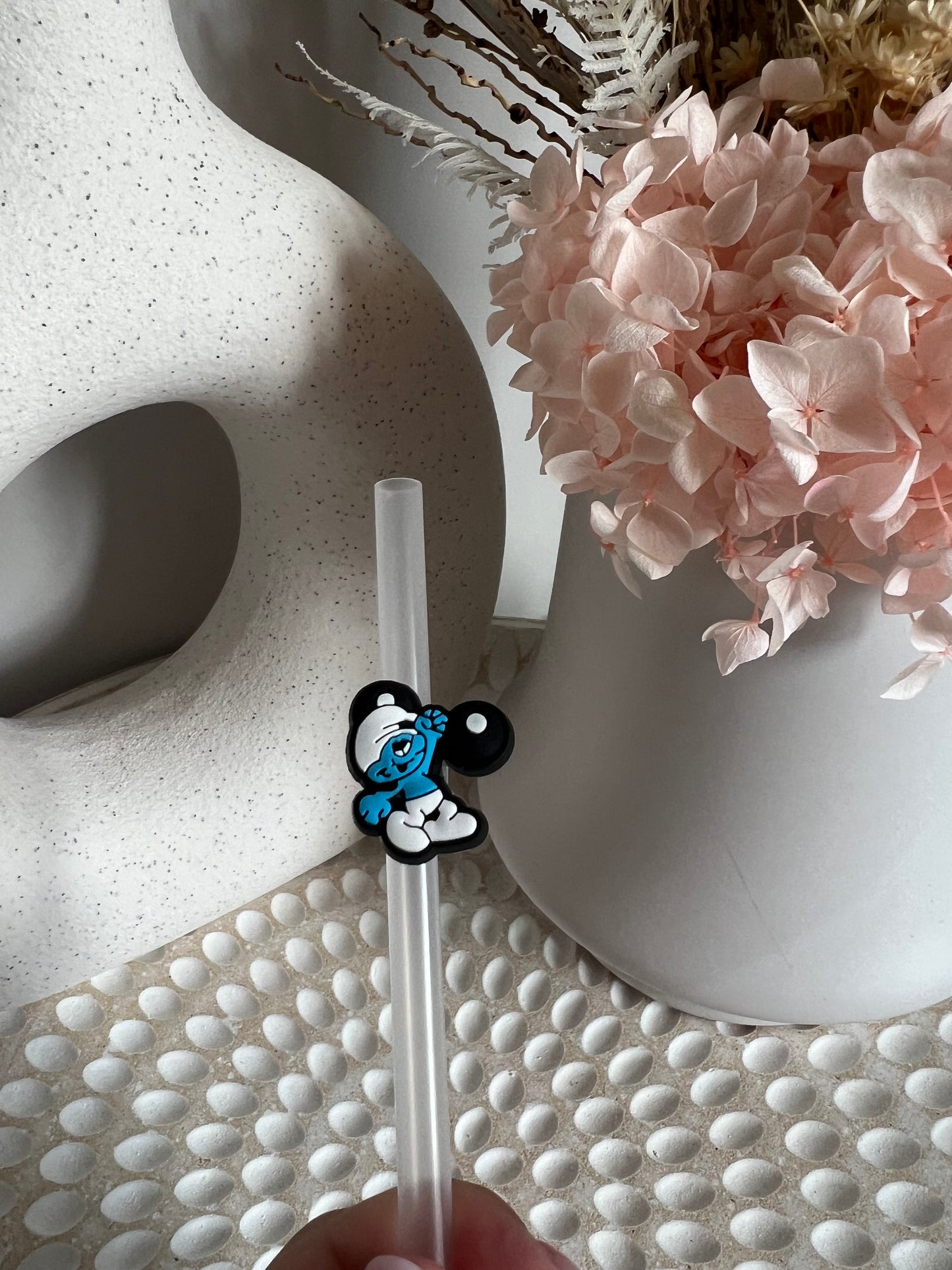 Smurfs straw charm