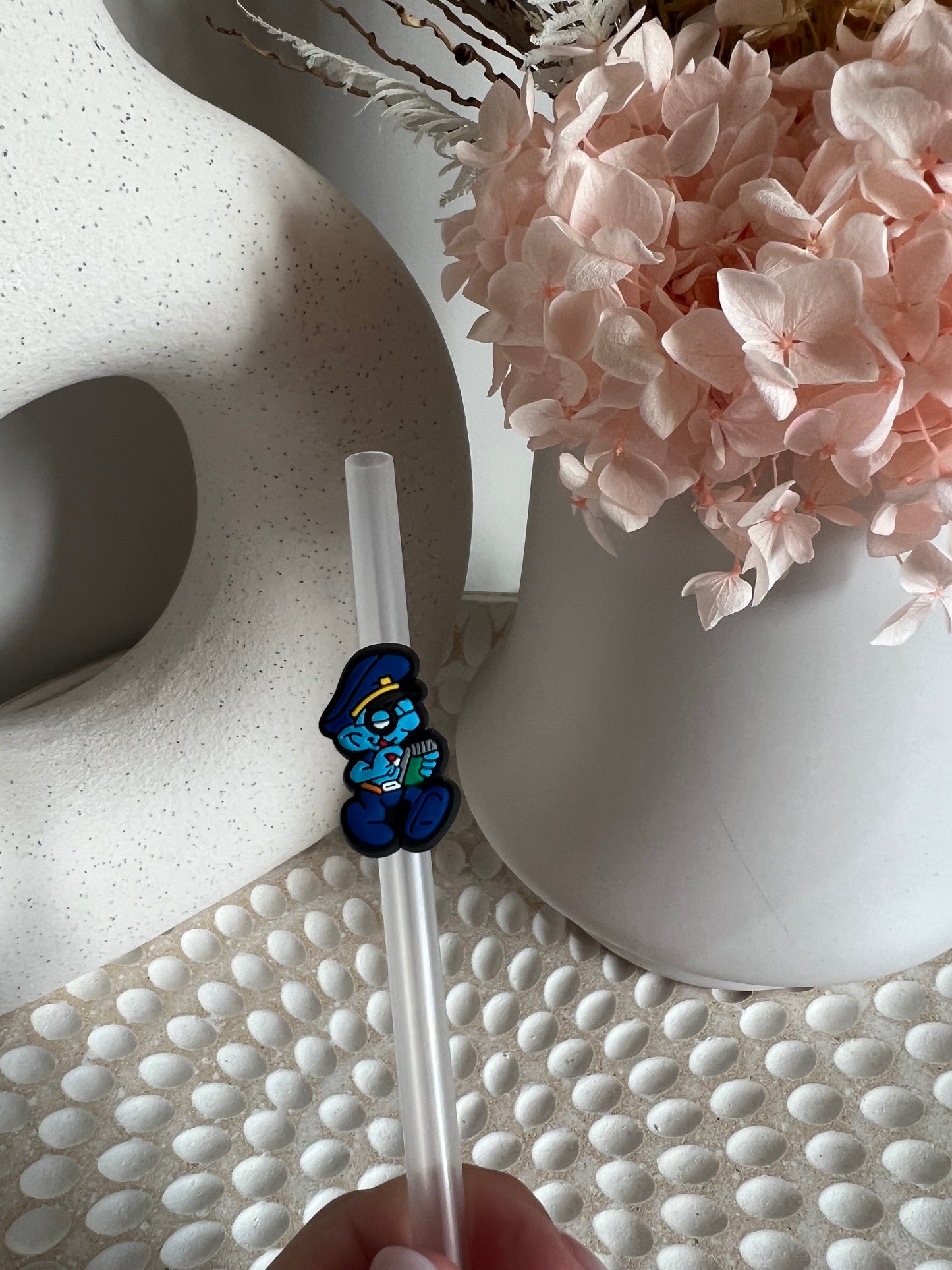 Smurfs straw charm