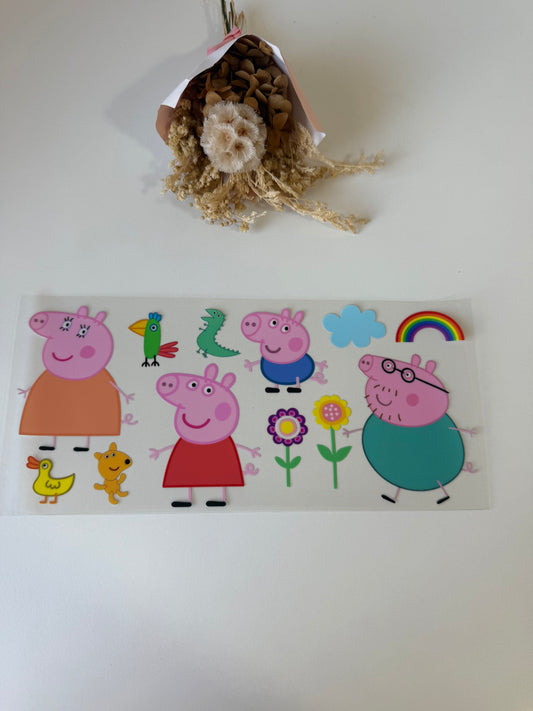 Little pink pig uv dtf wrap
