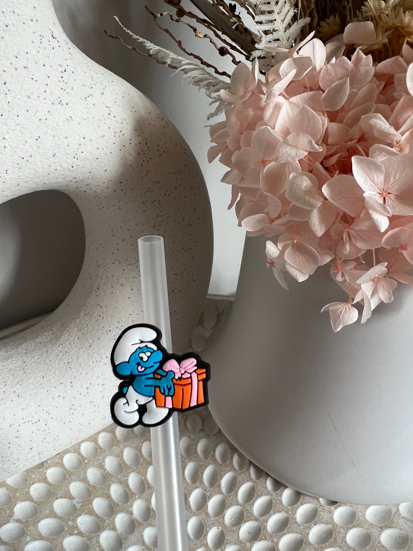 Smurfs straw charm