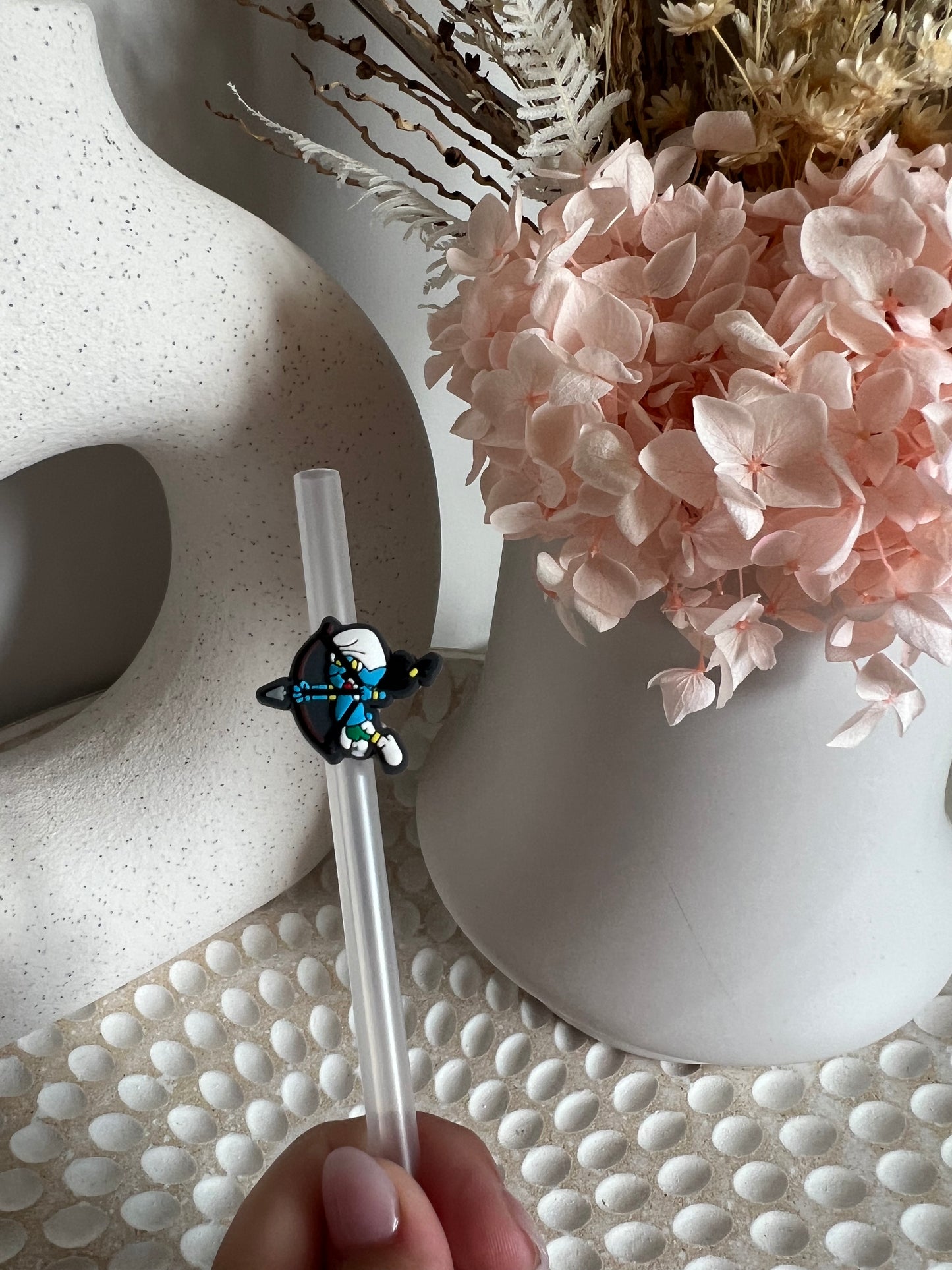 Smurfs straw charm