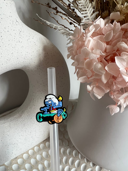 Smurfs straw charm