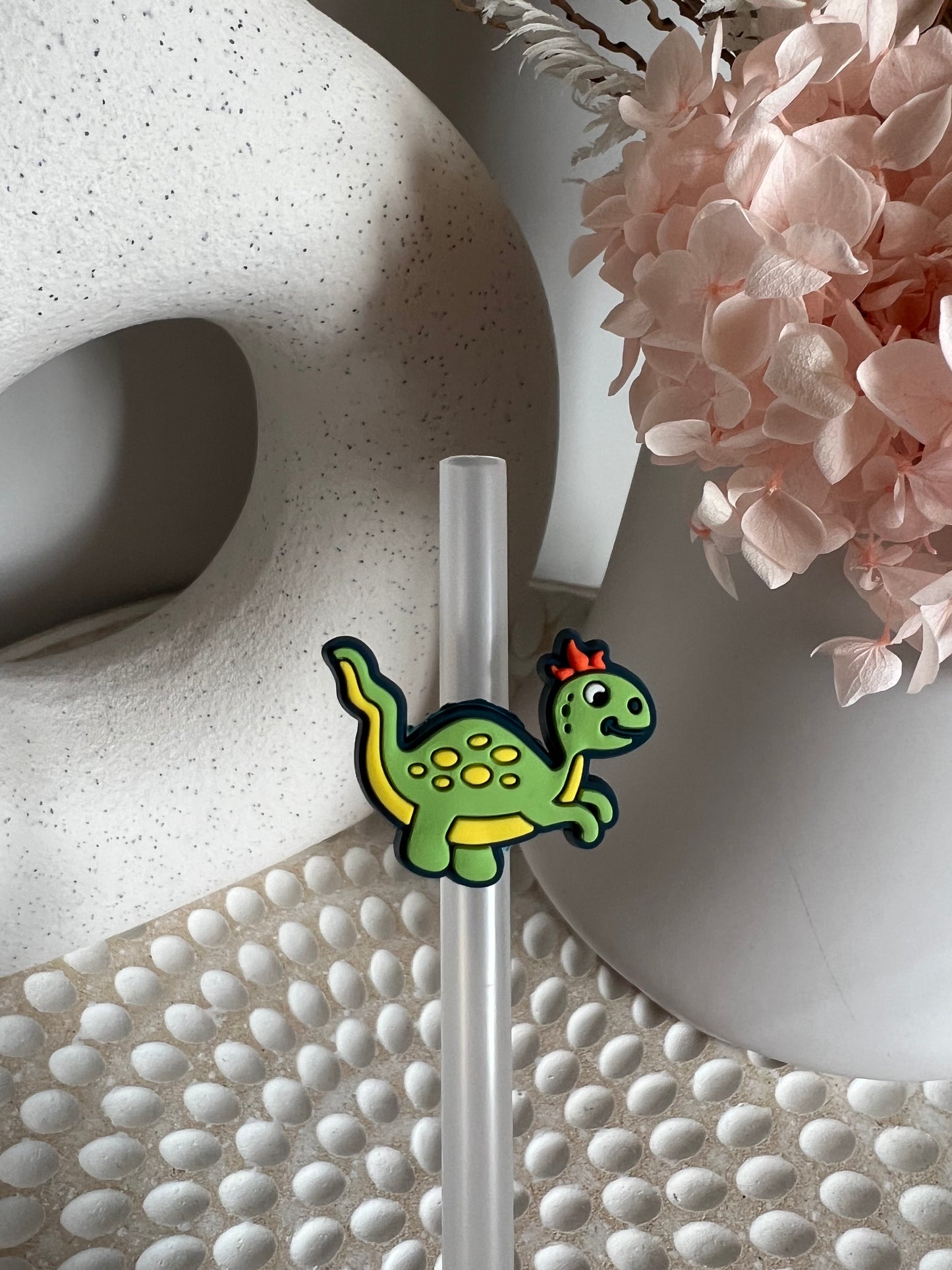 Dinosaurs straw charm