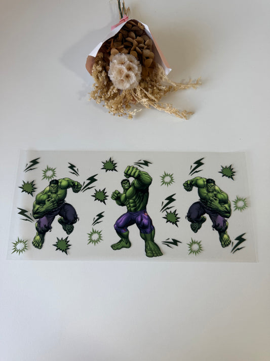 Green superhero uv dtf wrap