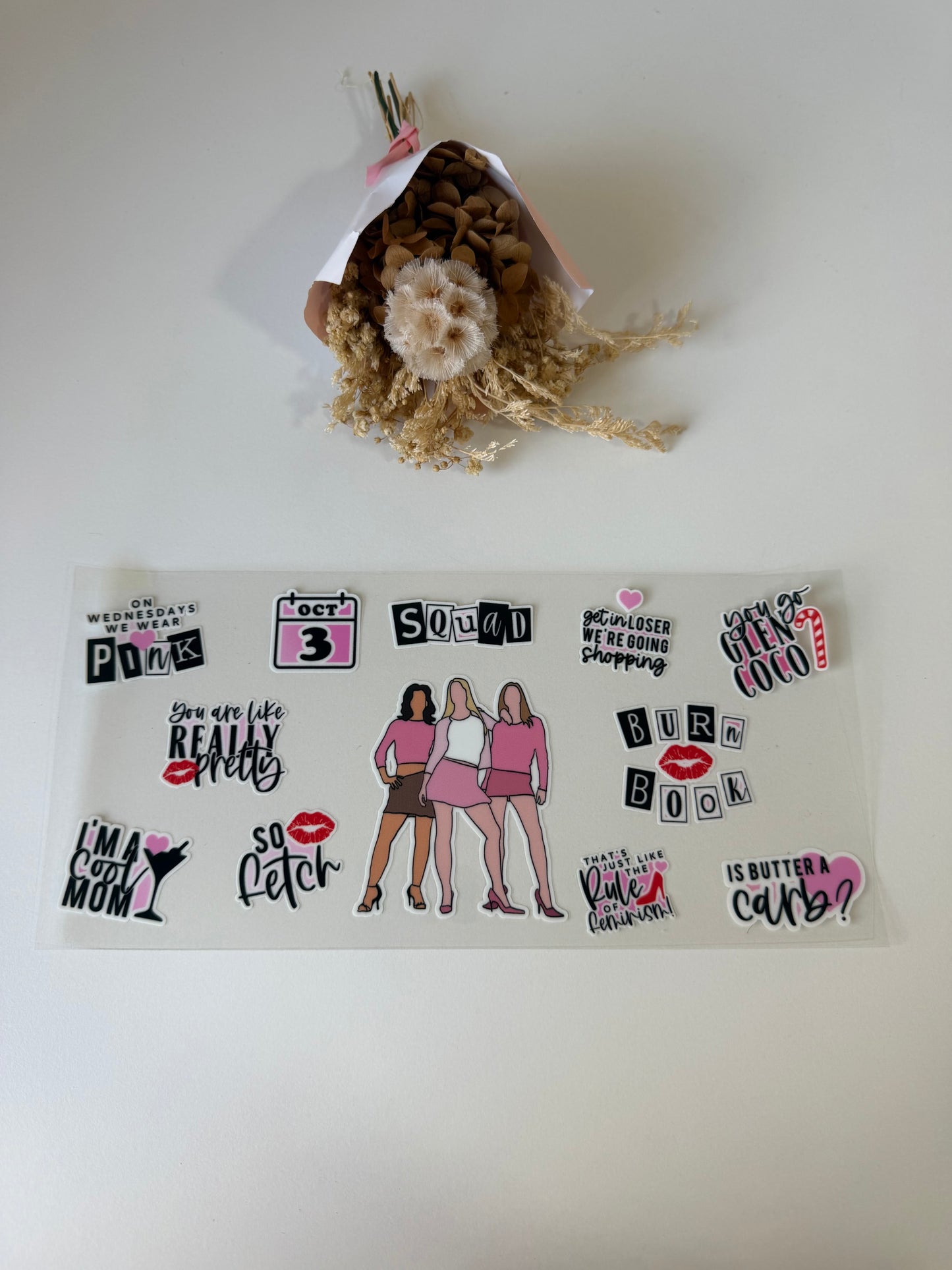 Mean girls uv dtf wrap