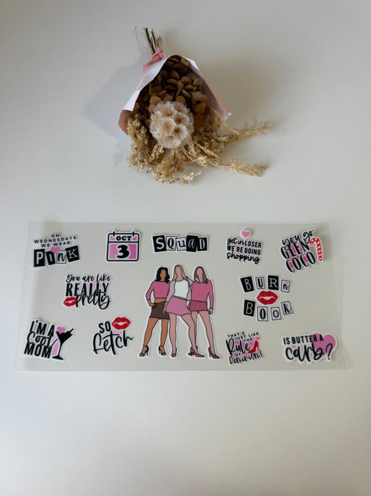 Mean girls uv dtf wrap