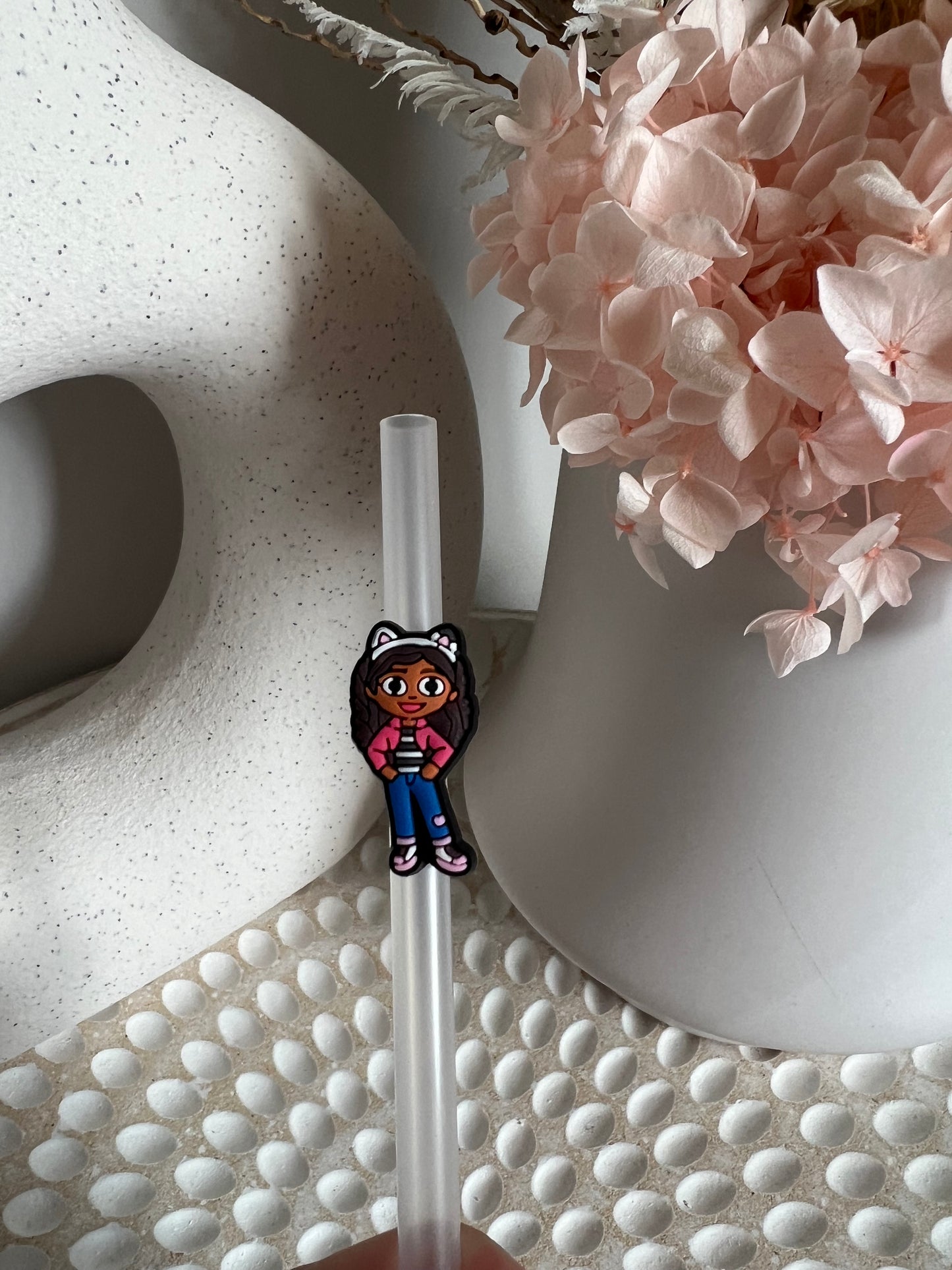 Gabby Dollhouse straw charm