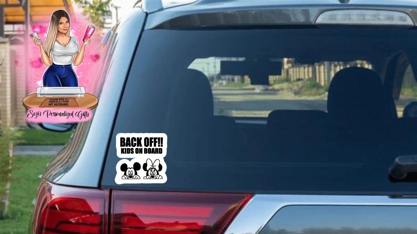 Back off kids on board car decal