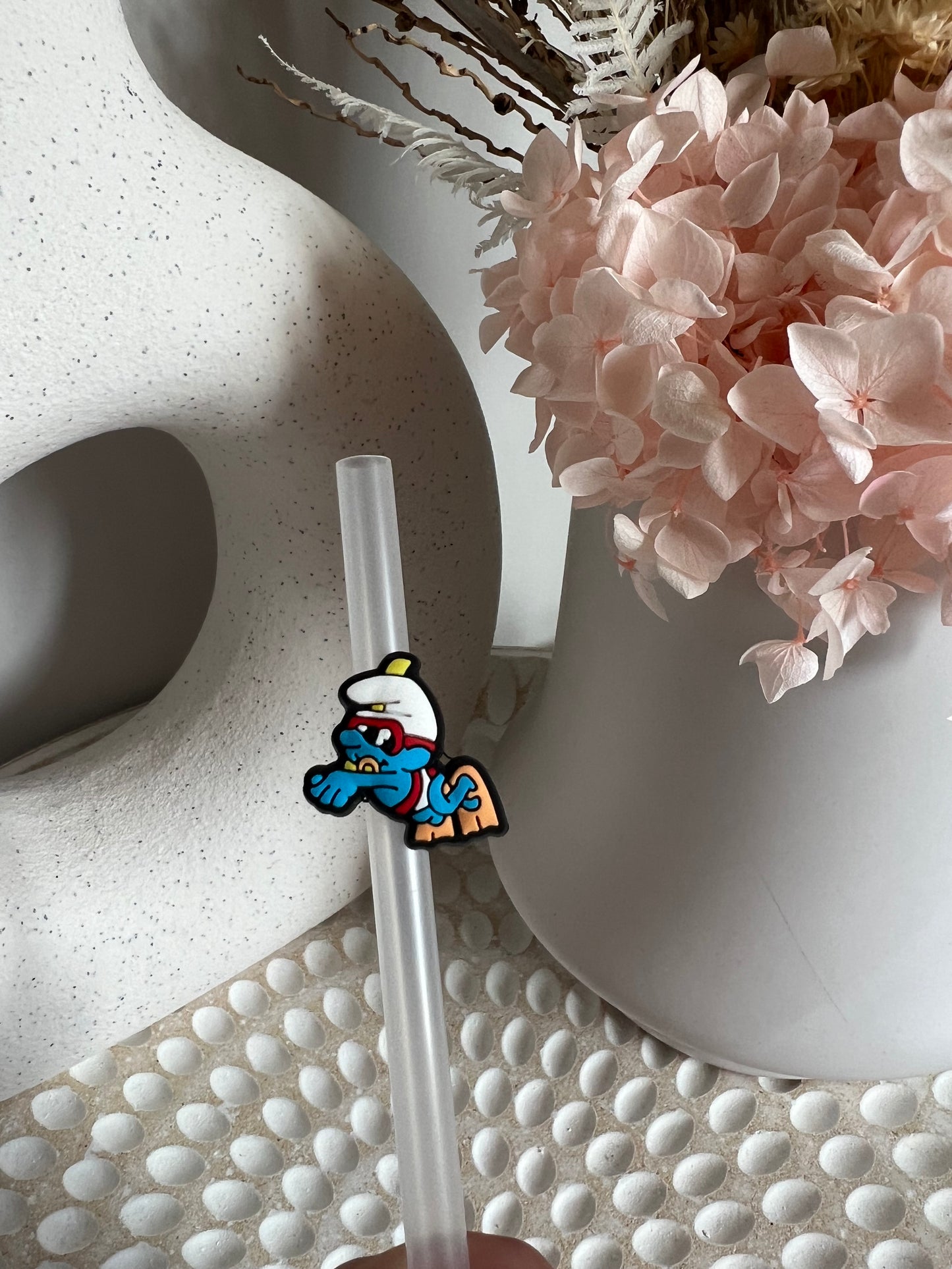 Smurfs straw charm