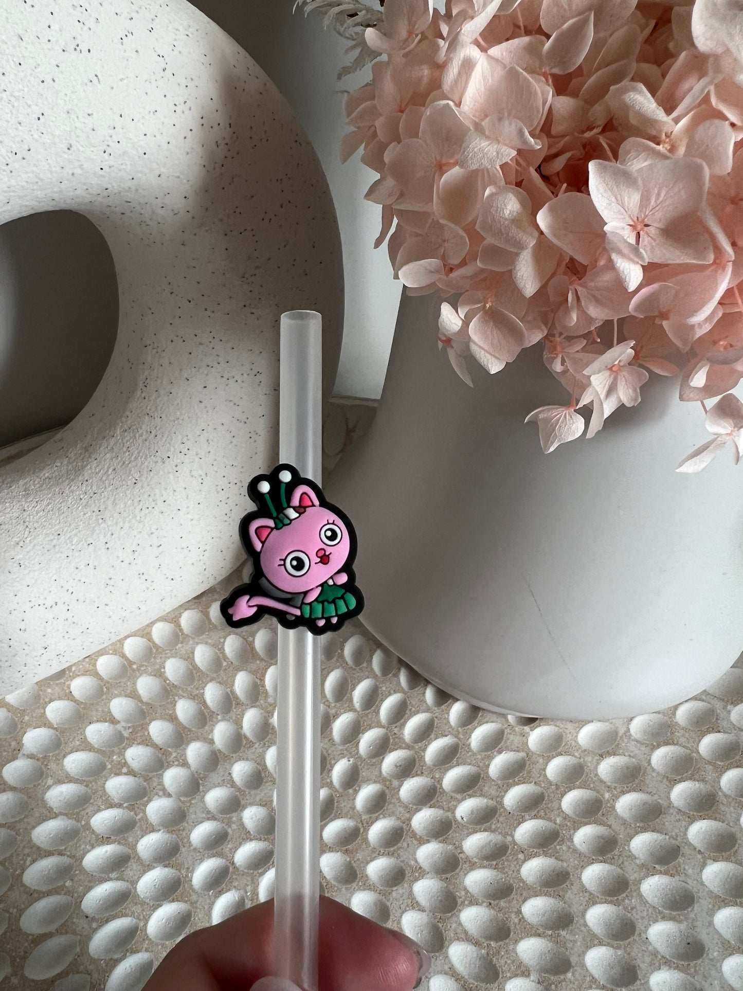 Gabby Dollhouse straw charm