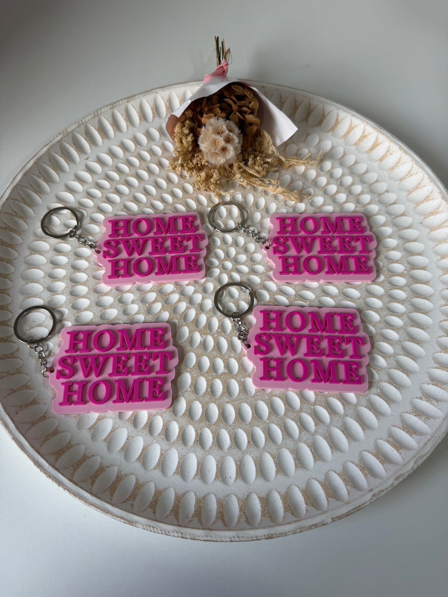 Home sweet home keyring