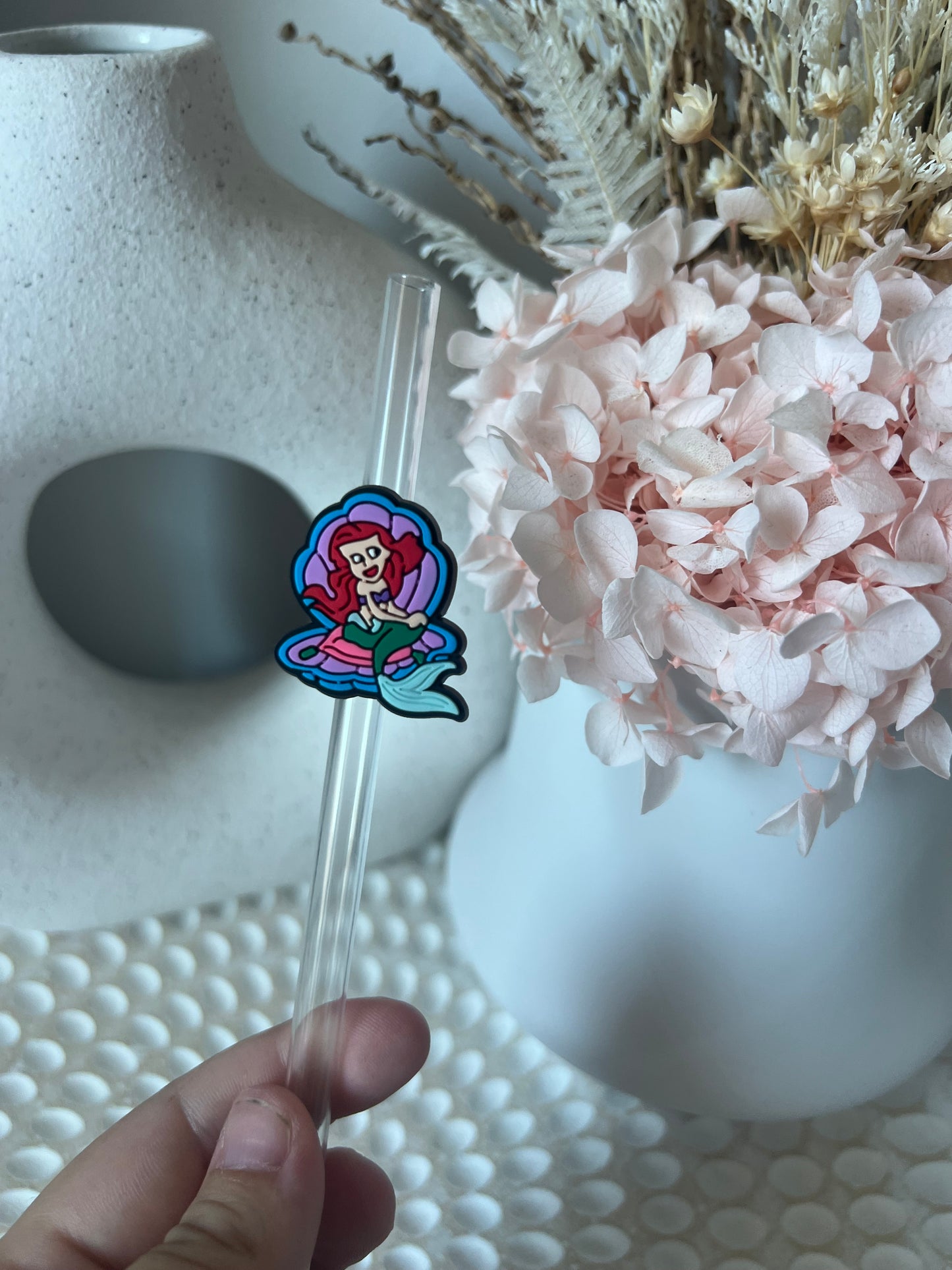 Little mermaid straw charm