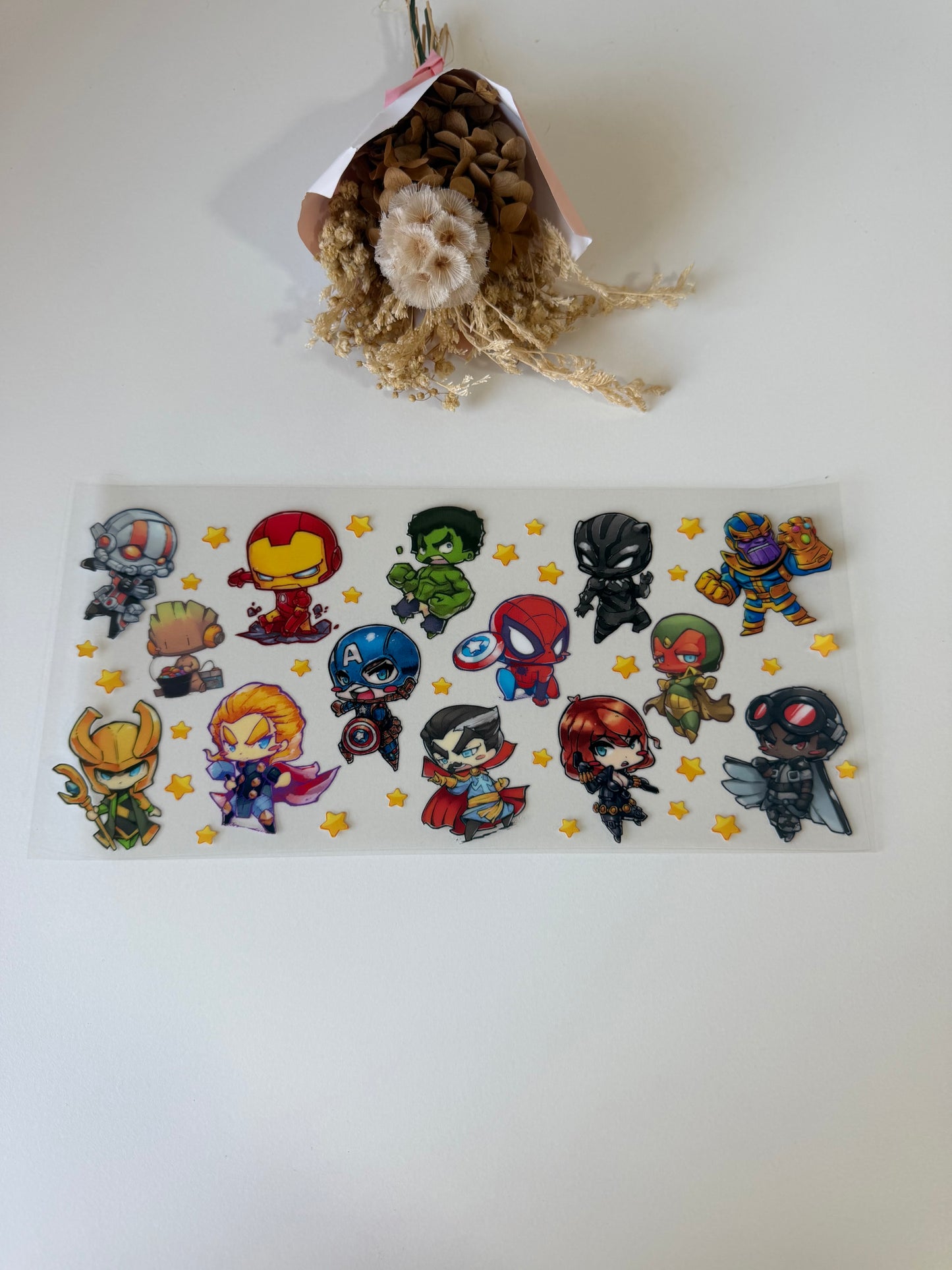 Superheros uv dtf wrap