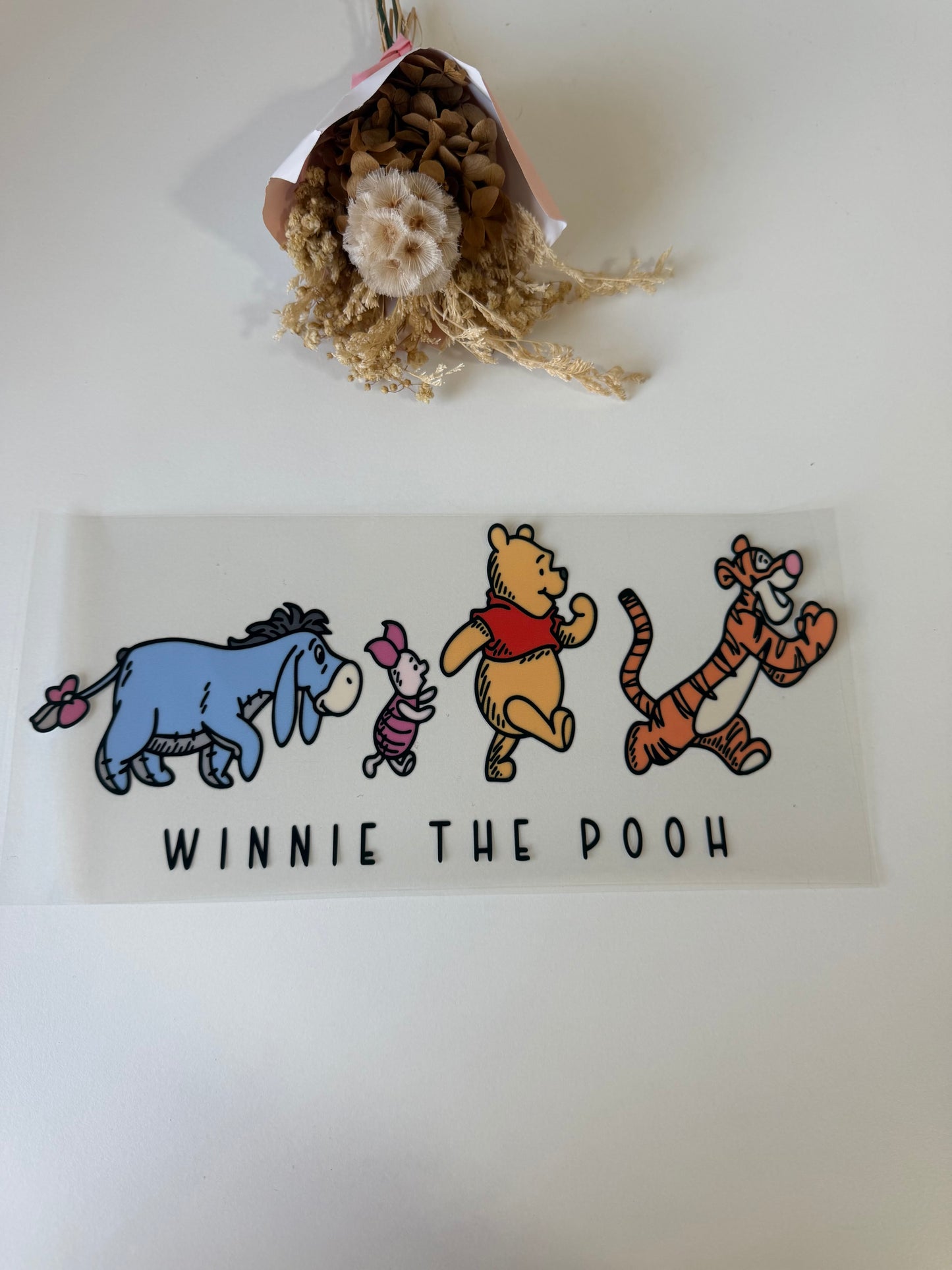 Pooh and friends uv dtf wrap