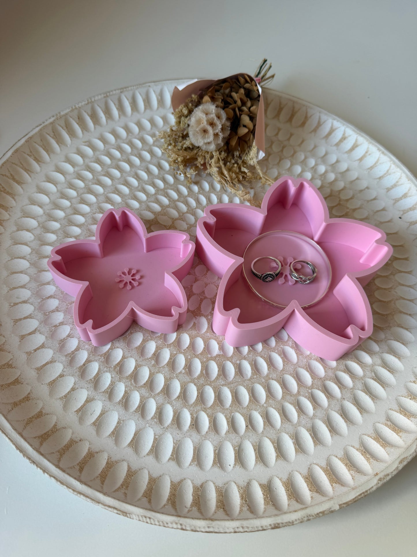 Flower trinket tray