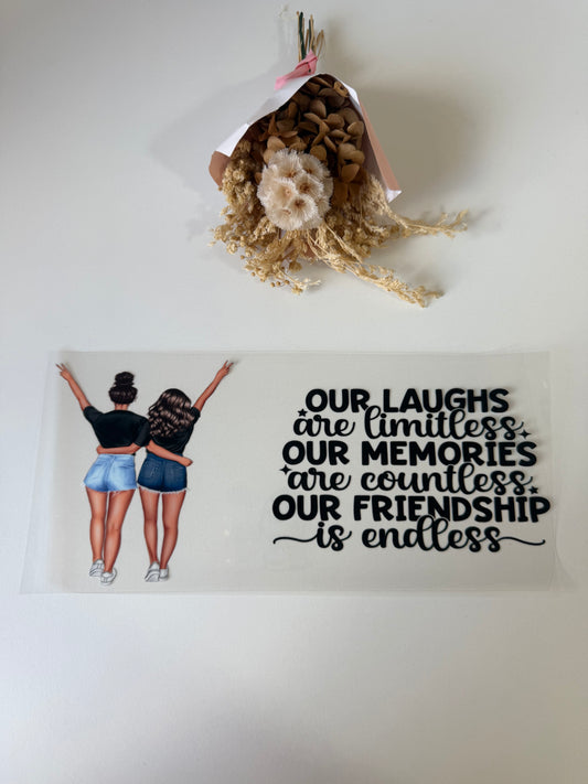 Friendship is endless uv dtf wrap
