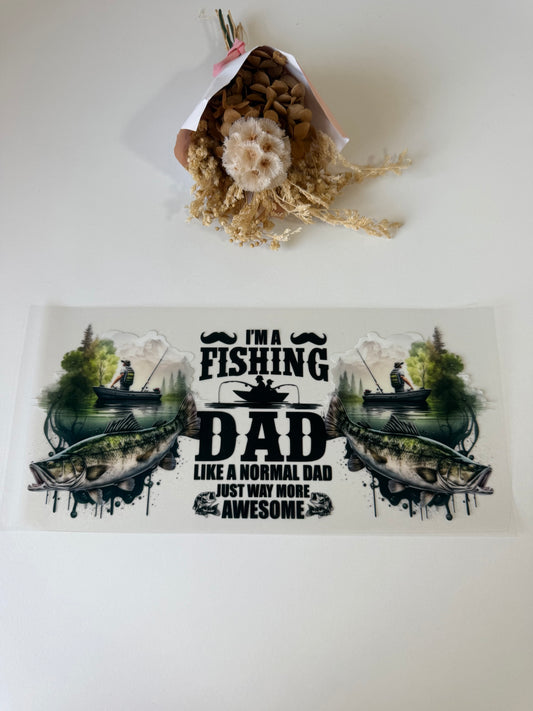 Fishing dad uv dtf wrap