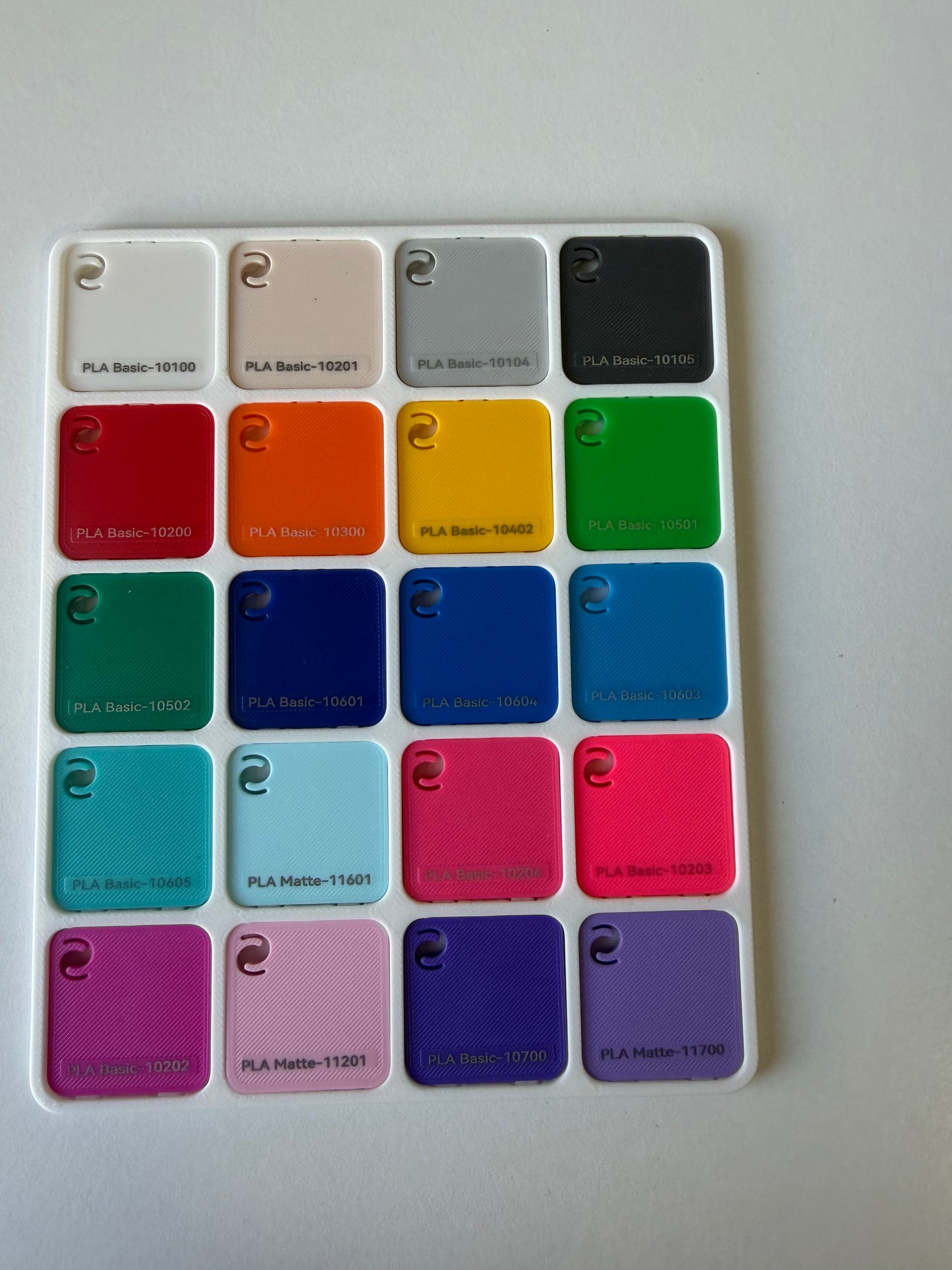 Filament colours available